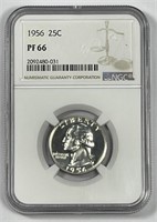 1956 Washington Silver Quarter Proof NGC PF66