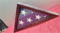Cased stiched American flag