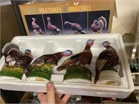 wild turkey ceramic series miniature decanters