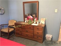 Maple Dresser with Mirror
