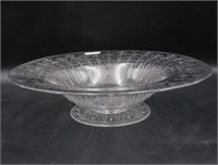 Pairpoint engraved footed console bowl, foliate