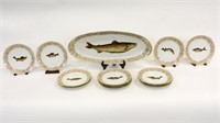 T&V Limoges porcelain fish set, large platter