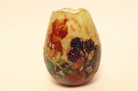 Daum Nancy Miniature Painted Glass Vase