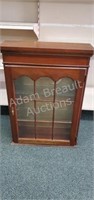 Vintage solid wood lighted display cabinet/hutch