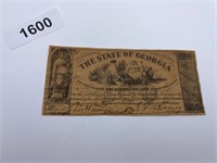 1864 State of Georgia $100 Bill