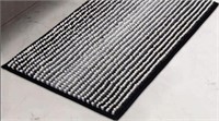 NEW (24"X16")  Luxury Chenille Striped Bathoom Mat