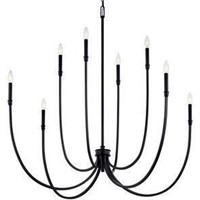 8 Light Black Chandelier