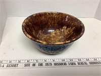 brown splatterware 7.5 in bowl