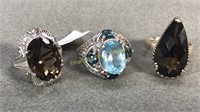 Sterling Rings With Stones - 3