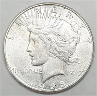 1923-S Peace Silver Dollar AU