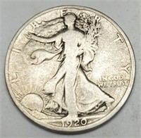 1920-D Walking Liberty Half Dollar F