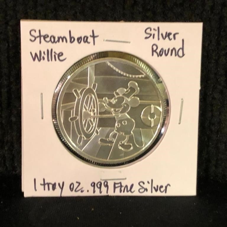 Steamboat Willie Silver Round