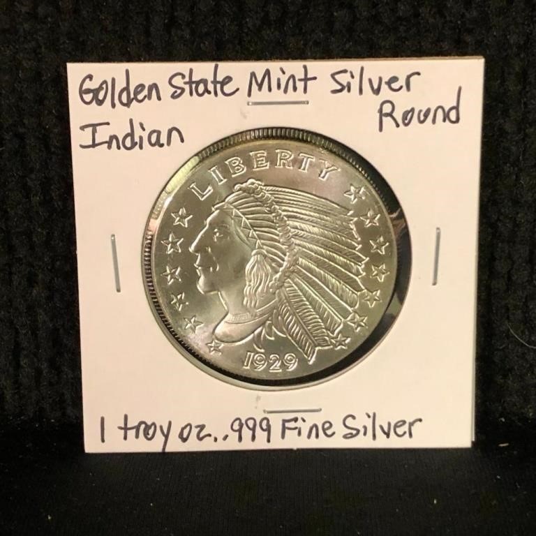 Golden State Mint Indian Silver Round