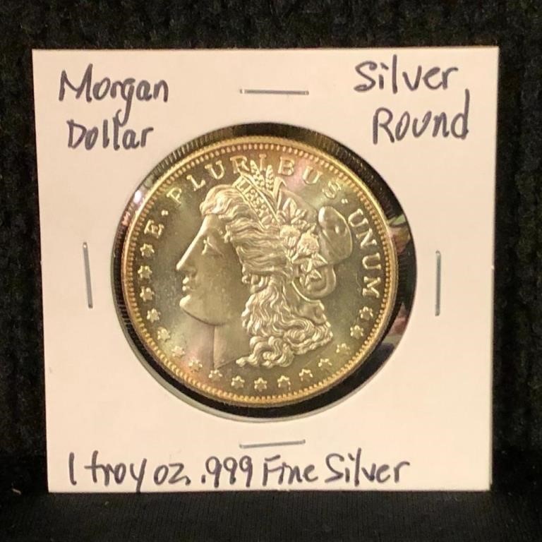Morgan Dollar Design Silver Round