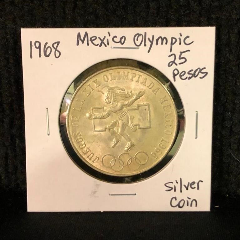 1968 Mexico Olympic Silver 25 Pesos