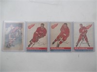 4 cartes de Hockey des années 50-60