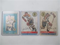 3 cartes de Hockey des années 50