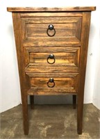 Vintage Three Drawer Side Table