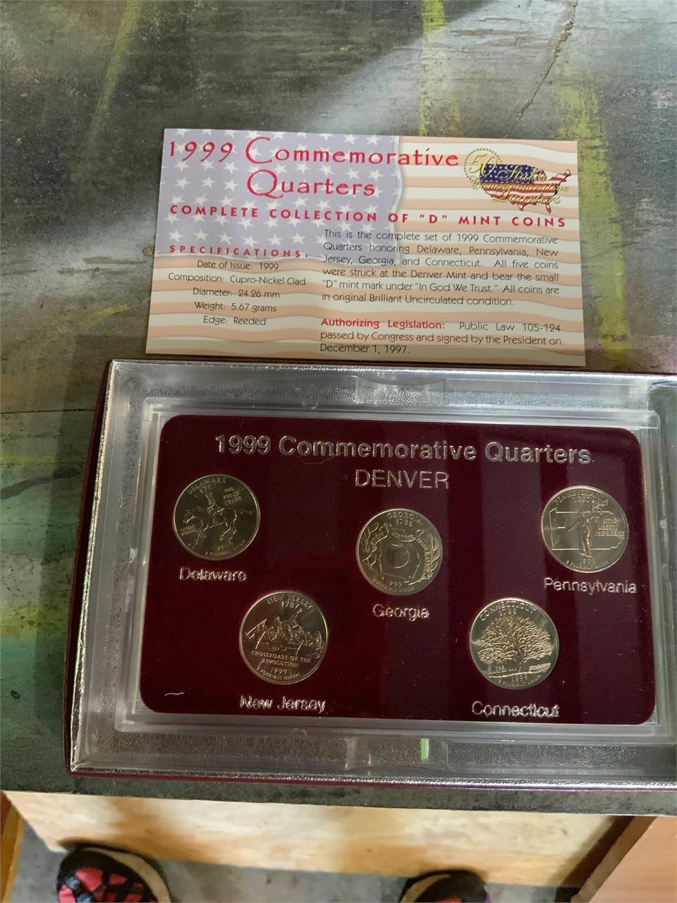 1999 commemorative quarters D mint