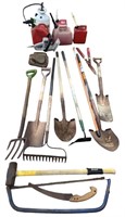 Garden Tools and Gas Cans