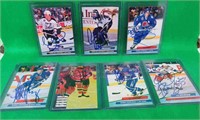 7x Autographed NHL Hockey Cards Ricci Bourque ++