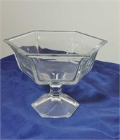 Stunning hexagon shaped compote approx 5 inches