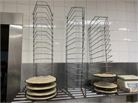 3 S/S Multi Tiered Pizza Tray Storage Racks