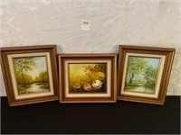 3 Oil Landscape Paintings