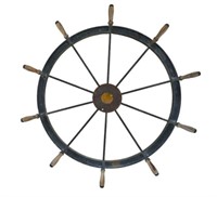 Vintage Large Maritime Nautical Helm Wheel