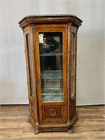 Italian Bronze Ormolu & Marble Top Curio Cab