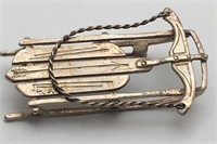 Sterling Silver Sled Broach