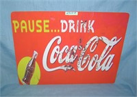 Pause drink Coca Cola style advertising sign