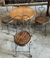 Child Size Ice Cream Parlour Table & 3 Chairs