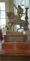 Vintage Bronze Knight on Horseback
