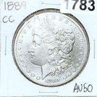 1889-CC Morgan Silver Dollar ABOUT UNCIRCULATED