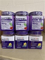 Lot of 6 natrol sleep melatonin 3 kids 3 adults