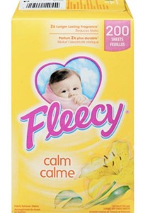 200 FLEECY CALM SCENTED DRYER SHEETS