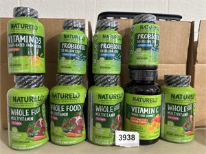 Lot of 9 NATURELO WHOLE FOOD VITAMIN LOT WITH