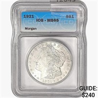 1921 Morgan Silver Dollar ICG MS65