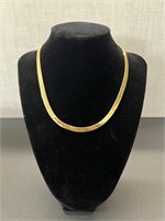 10k Gold 6mm Wide Herringbone Necklace