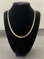 10k Gold 5mm Wide Herringbone Necklace