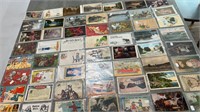 Various vintage post cards used and new