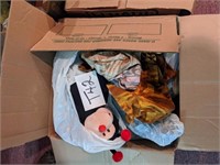 Large box of clothes and stuffed animals