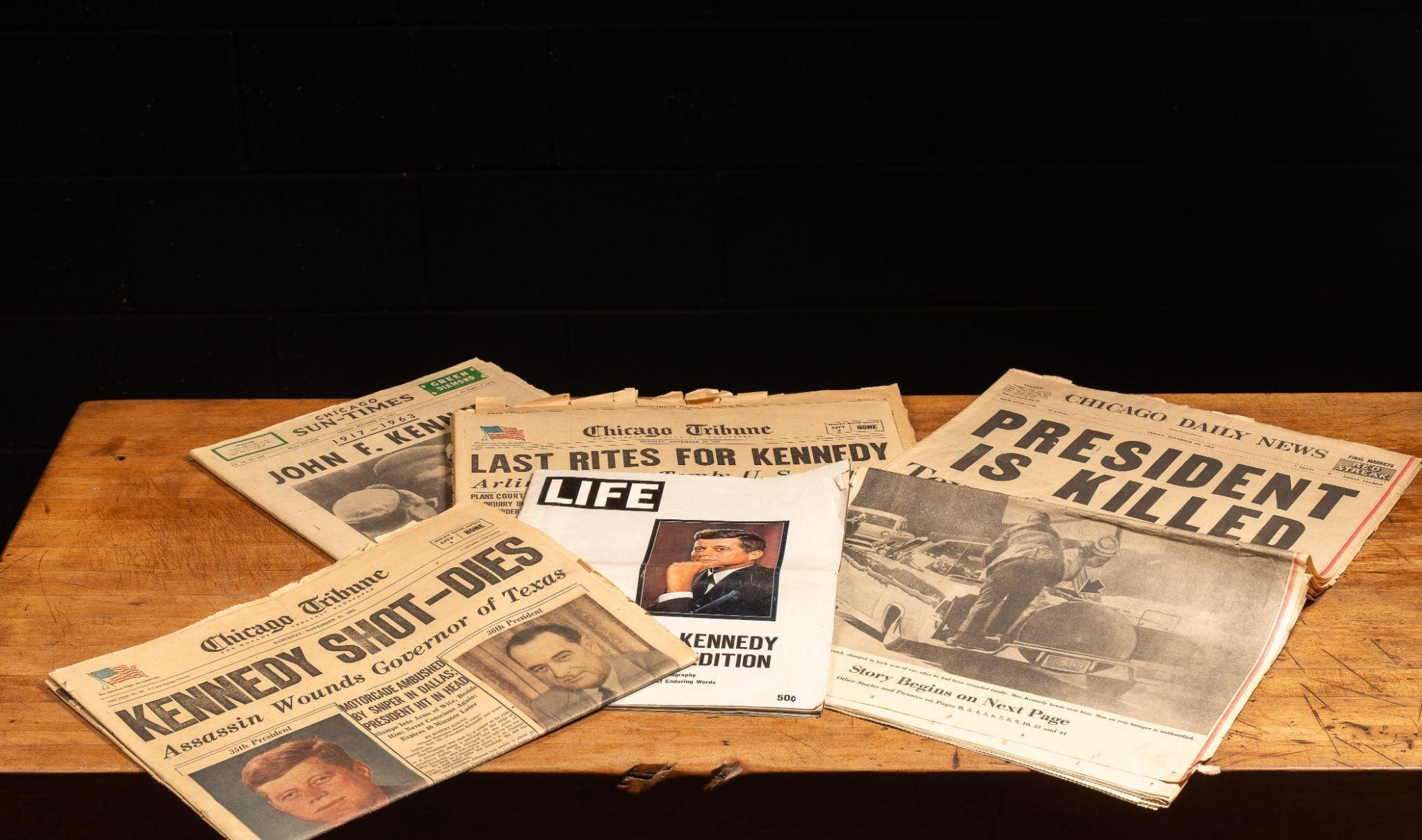 Lot of JFK Assassination Newspapers, Ephemera