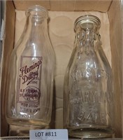 FLEMING'S FARM&WESTERN MARYLAND DAIRY MILK BOTTLES