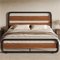 SHA CERLIN Full Size Metal Bed Frame