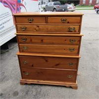 Stacking knotty pine storage cabinets/dresser