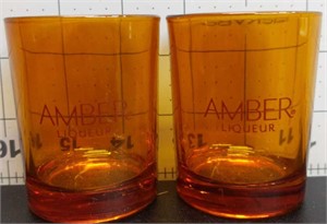 Amber liqueur Set of shot glasses