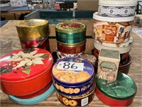 Cookie Tins and Wooden Advertising Box