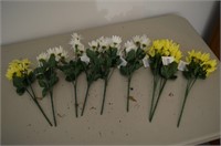 Lot of 9 Artificial Flowers